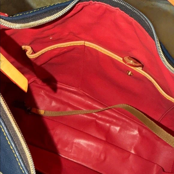 Dooney Bourke Navy Blue Pebble Grain Rebecca Hobo Bag - Picture 13 of 14